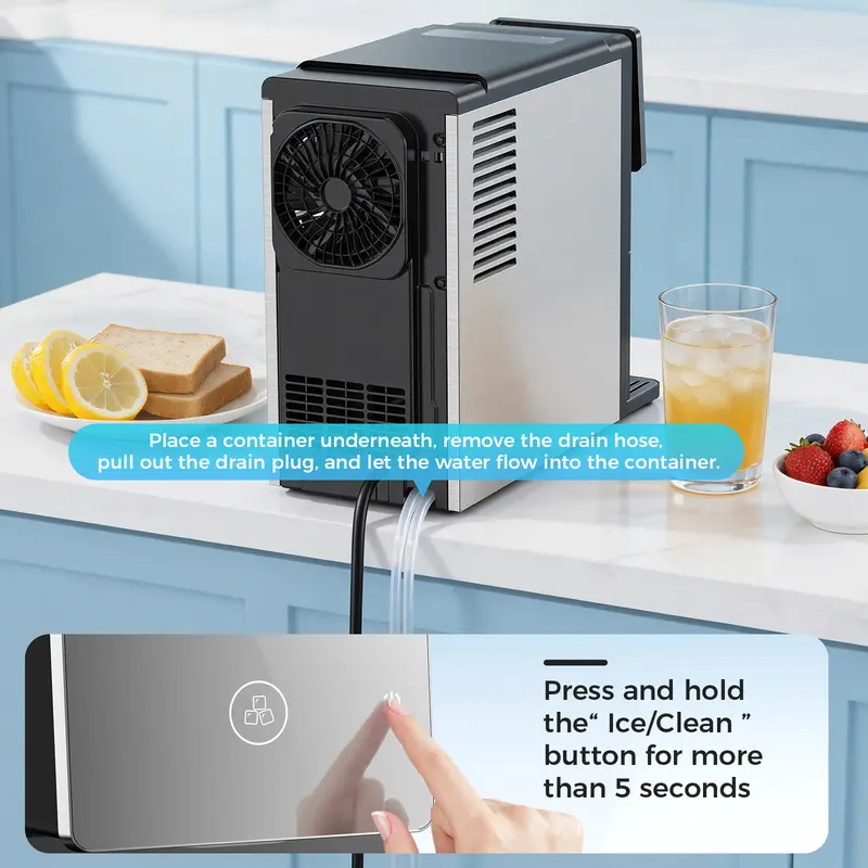 Self-Dispensing Nugget Ice Maker — 33lbs/Day, Ready in 15 Min